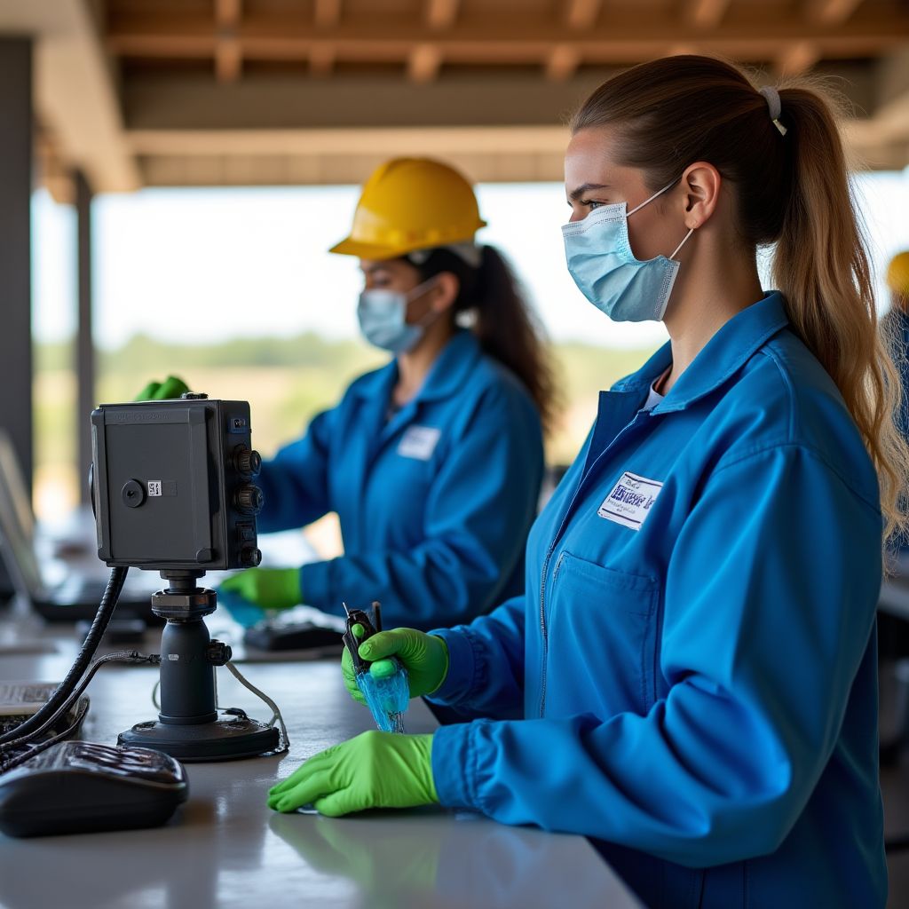 Equipo realizando investigación de campo