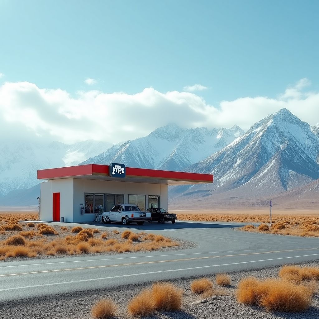 Estación de servicio YPF en la Ruta 40