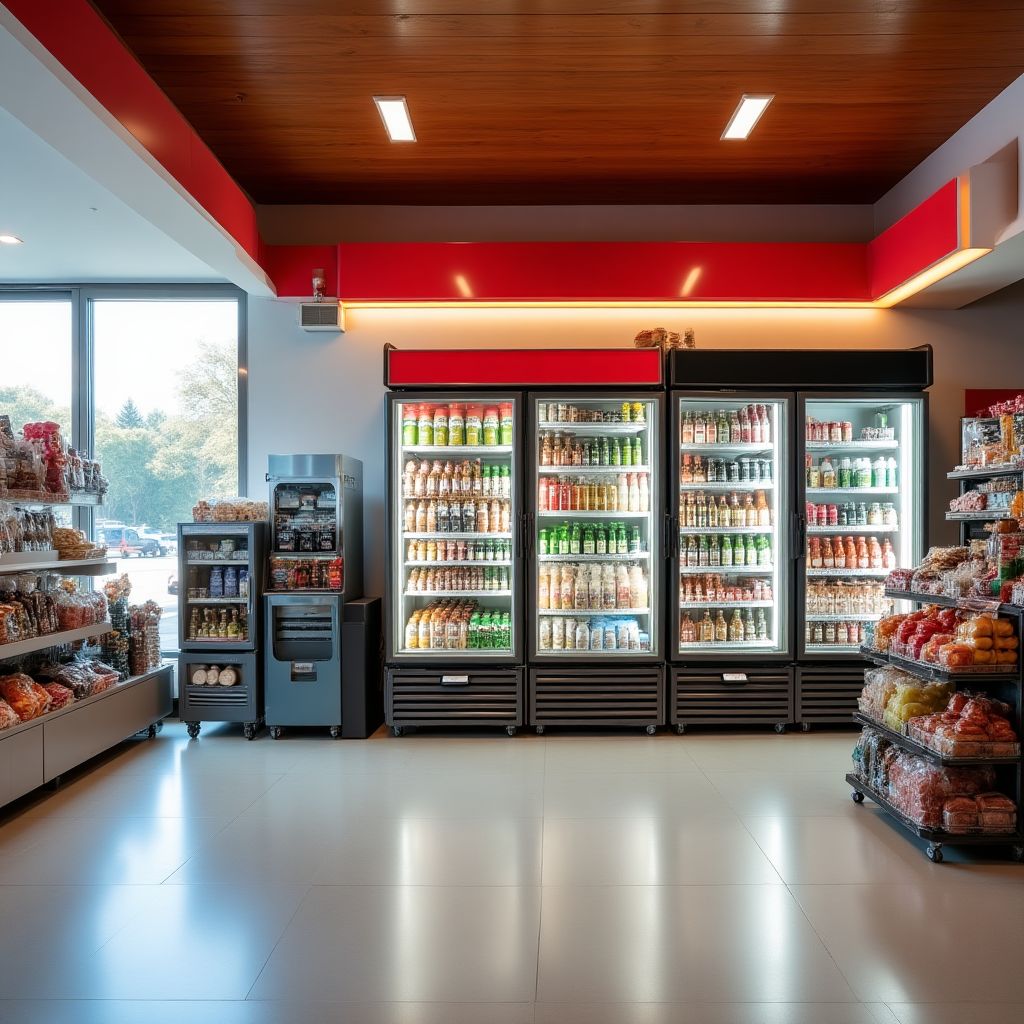 Tienda de conveniencia en estación de servicio argentina
